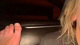 Whoa! Licking his ass in the car until he cums twice!