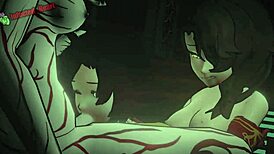 Ruby craving futa domination in hentai dreams 😈