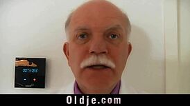 Old majordom serves hard fuck to young mistress in lingerie