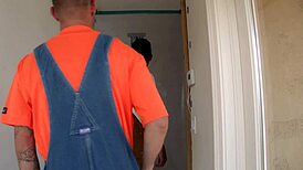 hey, what’s going on with these repairmen banging in our apartment? did we just walk in on an orgy?