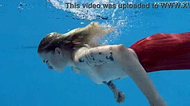 mimi cica shows off her tight pussy in swimming pool erotics