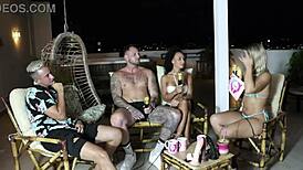 Wow, Bruna and Ale in sheer red, family supports porn without showing faces, met at training!