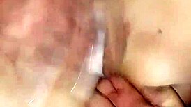 wife enjoys her pussy after intense fucking with her husband in their amateur home video