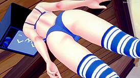 Tv Woman Removes Bikini For Bed Fucking In 3D Cartoon Parody With Cumshot