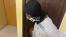 The pornstar with the nicest ass rides a big black cock, moaning loudly.