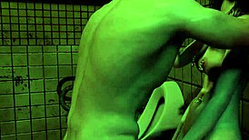 This teen bathroom slut keeps pissing while loving her tight ass getting fucked hard in 3d hentai