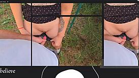 I’m so into helping my stepbrother cum on my panties