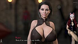 Shadows 12 - Milf Creampied Hard in BDSM Dungeon Game