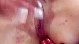 wife enjoys her pussy after intense fucking with her husband in their amateur home video