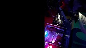Night club in Ecuador sets the scene for a Venezuelan babe dancing sexy on the desk