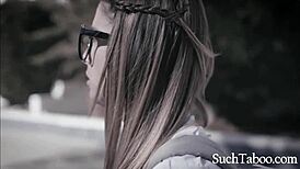 Watch These Nerds Get Double Penetrated by a Brunette with Big Ass!