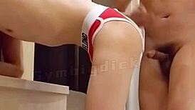 Wow, Check This Muscle Stud Pounding a Slender Gay Bareback! It’s Insane How Deep He Goes!