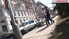 Busty Girlfriend Shares Bi-Curious Boyfriend in Threesome