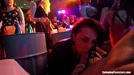 blonde chick got banged hard at the club, oops