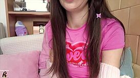 Stepdaughter's playing a dirty game with a stranger in her room, getting creampied.