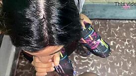 una buena sesión de drenaje con mucho semen en la boca