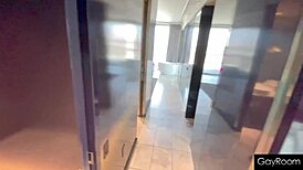 How does Sage Roux handle that big cock in fishnet suit?