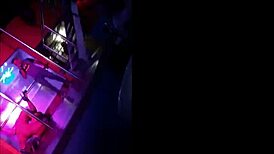 Night club in Ecuador sets the scene for a Venezuelan babe dancing sexy on the desk