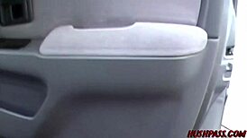 Naked brunette Soma in stockings walks LA streets for POV blowjob