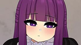 Intense blowjob and creampie in fern animation hentai