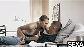 this gorgeous naked couple having wild multi orgasmic sex