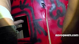 stranger twink sucks big black cock