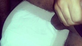Masturbating with a hairless cock in the bathroom