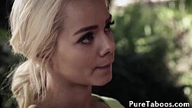 In taboo fantasy, petite glamcore babe rims and sucks cocks in group threesome.