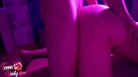 bubble booty girl feels intense pleasure in doggystyle spanking and orgasm closeup