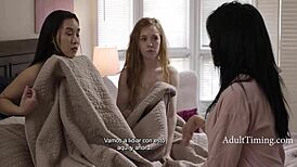 Step mom discovers I secretly sucked cock, punished with group spanking and lezdom by Kimmy Kimm, Madi Collins, Reagan Foxx.