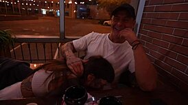 i sucked a guy in a cafe, then he face fucked me at home