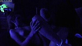 Carrie B's Intense Blacklight Fuck Fest with Face Fucking and Gagging