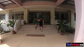 Thailand motorbike tour leads to bareback fuck with petite asian teen amateurs