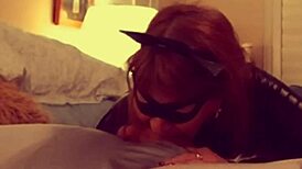 catgranny in cosplay just blows batman like a pro