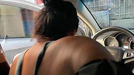 Car Wash Turns into Intense Cowgirl Riding with Chubby Latina