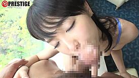 she went all out giving a wild blowjob in japanese style