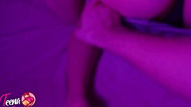 bubble booty girl feels intense pleasure in doggystyle spanking and orgasm closeup