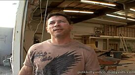 Short Hair Blonde Jasmine Jolie Drilled by Big Dick Construction Boss.