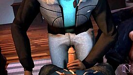 kate garcia cucks david with javier in twd parody blowjob