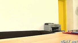 A dirty oral session for a lusty homosexual hunk in bareback action