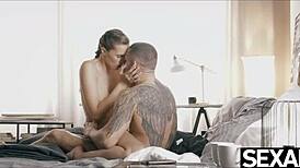 this gorgeous naked couple having wild multi orgasmic sex