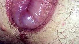 Fucking puffy horny pussy with toy intensely