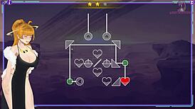 Milf hunter chases in anime game 😏