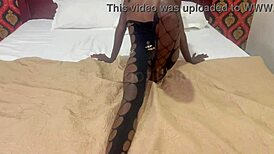 Slim Melanin Teen Gets Creamy Pussy Drilled in Every Position Until Cum on Ass