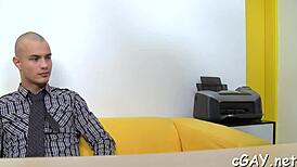 sophisticated gay stud enjoys deep anal poundings in a bareback contest