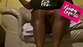 Hot ebony milf licks feet!