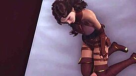 Yennefer from witcher gets hardcore sex in 3d porno game