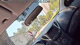 Masturbation Risky for Hot Girl Watching Me at Bus Stop