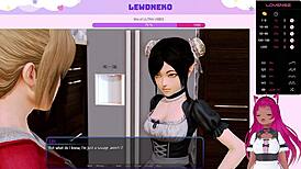 vtuber lewdneko plays harem hotel part 23 in hotel