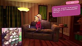 two chicks playing furry strip poker 😈